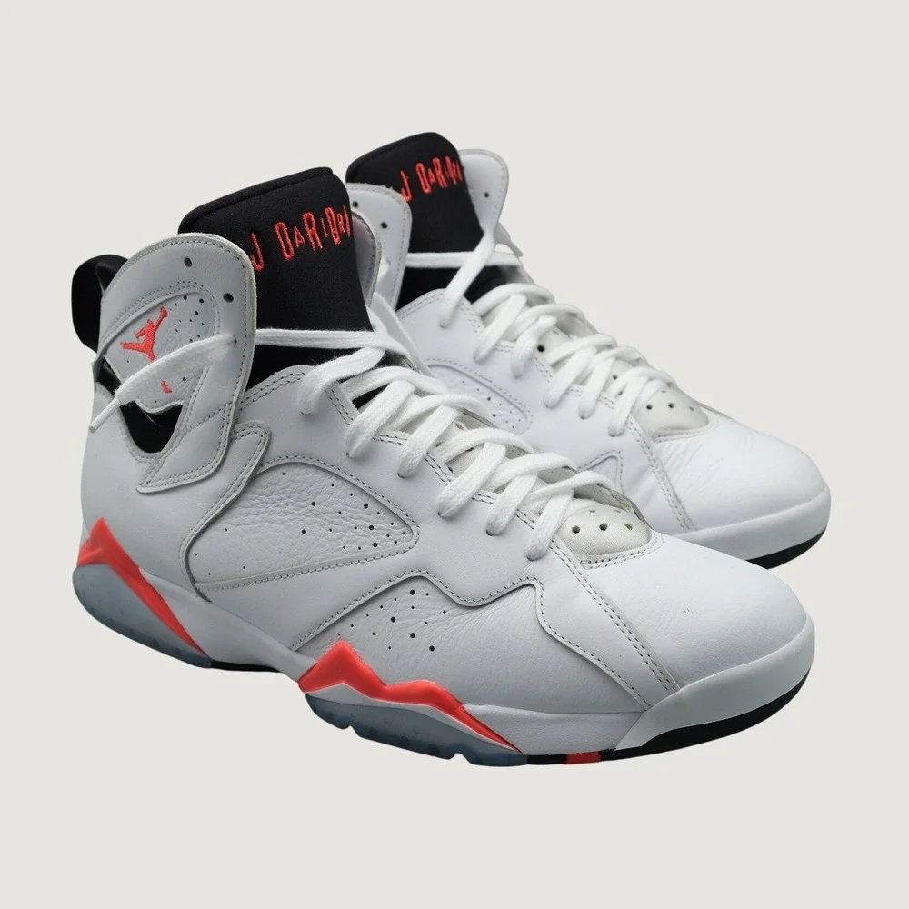 Jordan Air Jordan 7 Mens Size 11 White Infrared CU9307-160 Streetwear  Retro